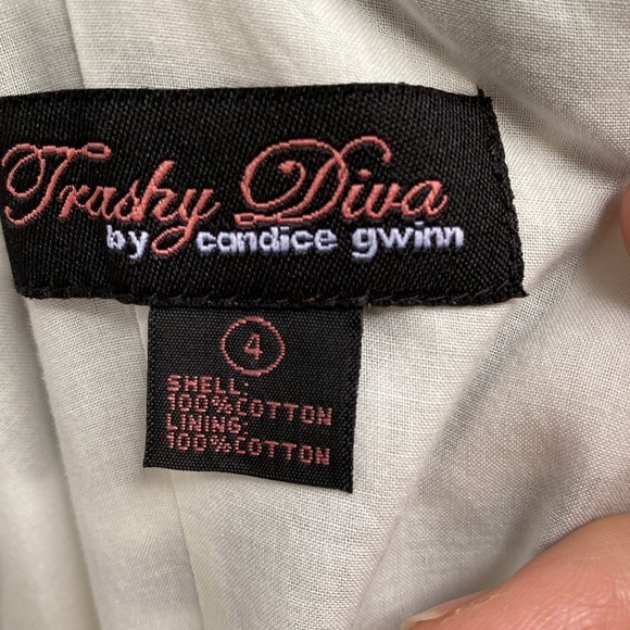 Trashy Dive Black & White Bow Print Cotton Sundress sz 4 - Picture 6 of 9